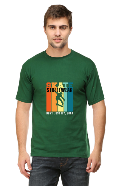 Skateboarding Unisex Cotton Round Neck T-shirt