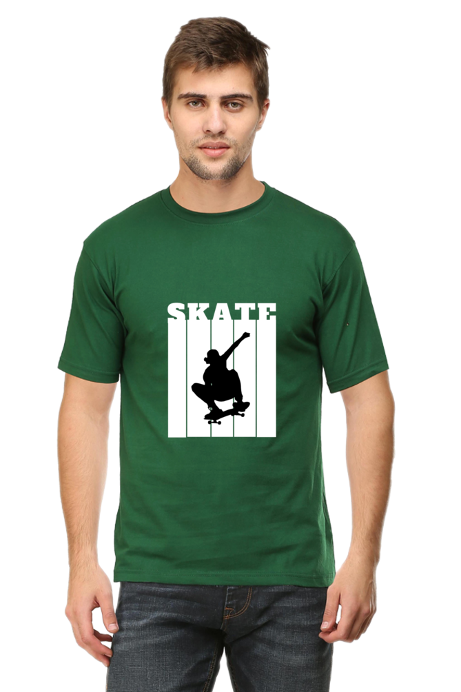 Skateboarding Unisex Cotton Round Neck T-shirt