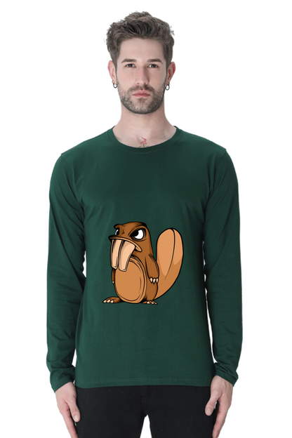Men’s  Animal's & Monster's Full Sleeve - T Shirt - monster squirrel