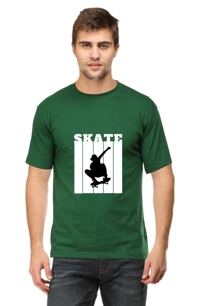 Skateboarding Unisex Cotton Round Neck T-shirt