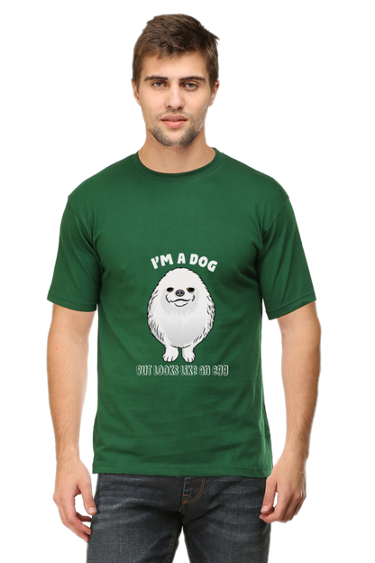 Men's Funny & Queen SVG Round Neck T-Shirt - dog