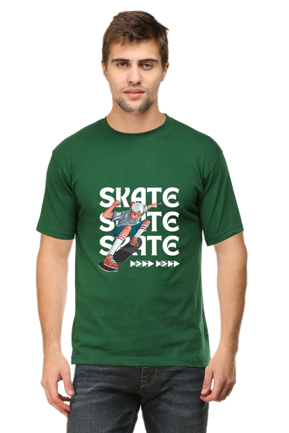 Skateboarding Unisex Cotton Round Neck T-shirt