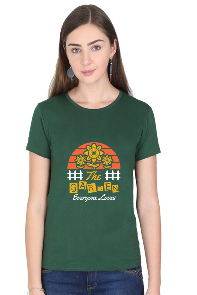 Women’s Round Neck Printed Gardening T-Shirts - everyone