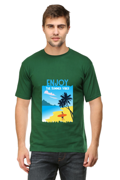 Men's Round Neck Summer T-Shirt - Vibe