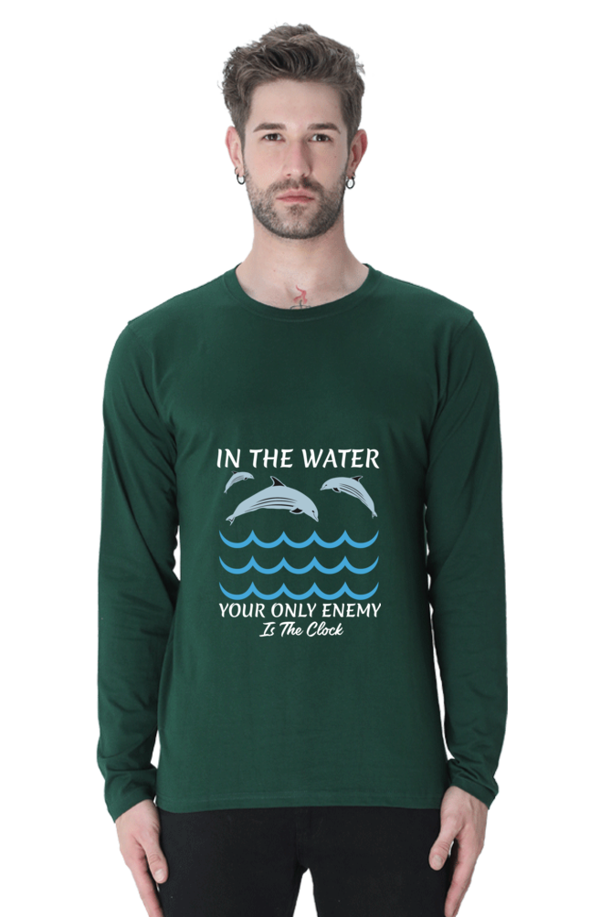 Men’s  Swimming Full Sleeve - T Shirt - The Clock