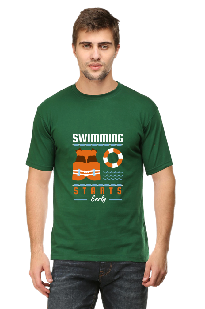 Men's Round Neck Swimming T-Shirt - Starts