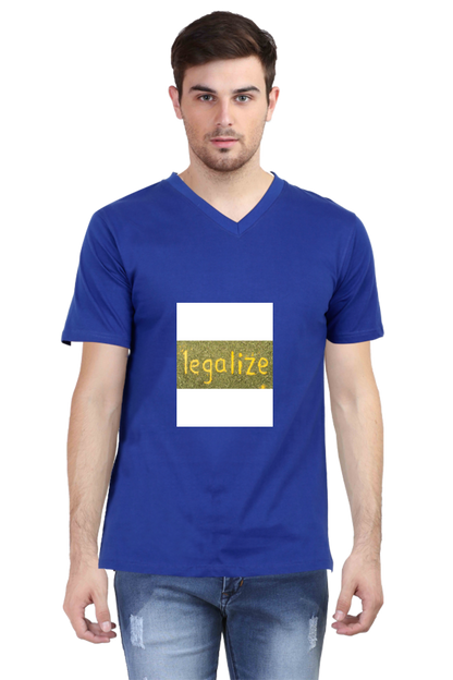 Men's V Neck T-Shirt - Legalize