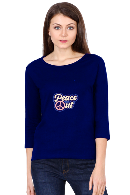 Women Full Sleeve T-Shirt - Peace Out