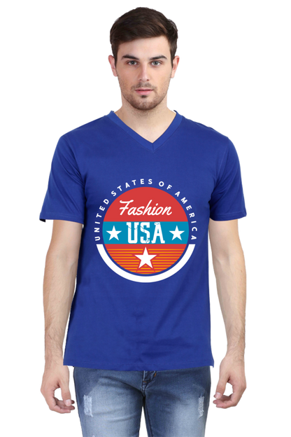 Men's V Neck T-Shirt - Fashion USA