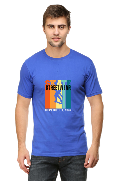 Skateboarding Unisex Cotton Round Neck T-shirt