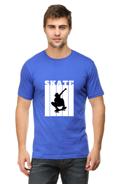 Skateboarding Unisex Cotton Round Neck T-shirt