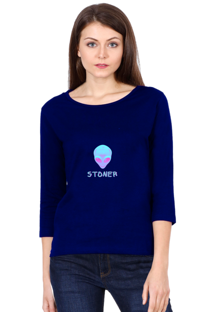 Women’s Full Sleeve T-Shirt - Alien Face