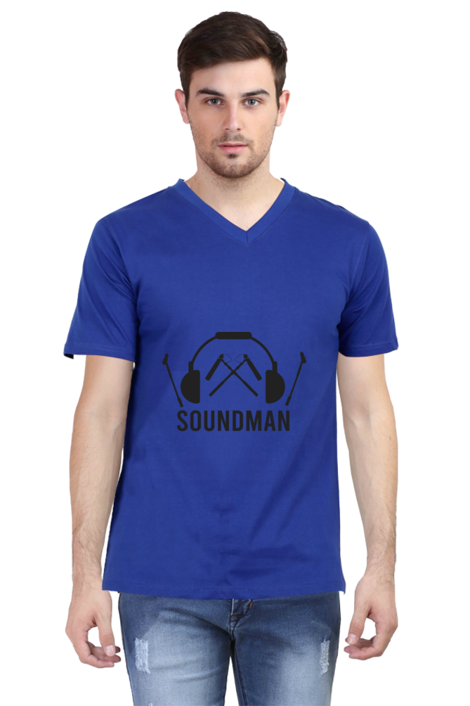 Men's V Neck T-Shirt - Soundman