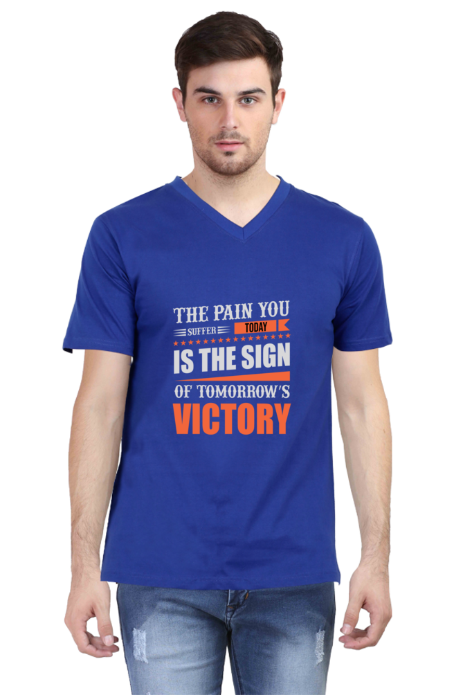 Men's V Neck T-Shirt - Tomorrow Victory