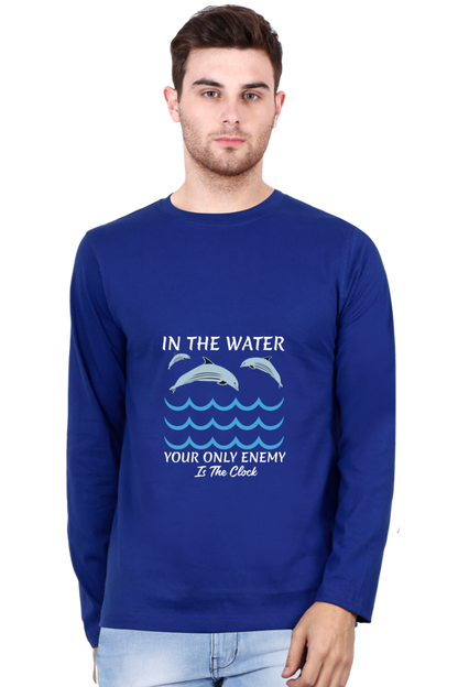Men’s  Swimming Full Sleeve - T Shirt - The Clock
