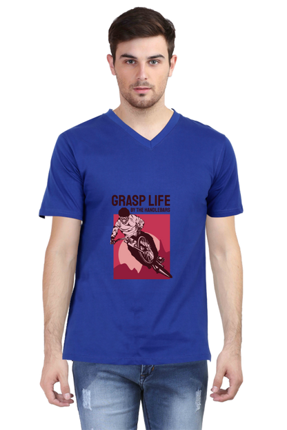 Men's Rider V Neck T-Shirt - grasp