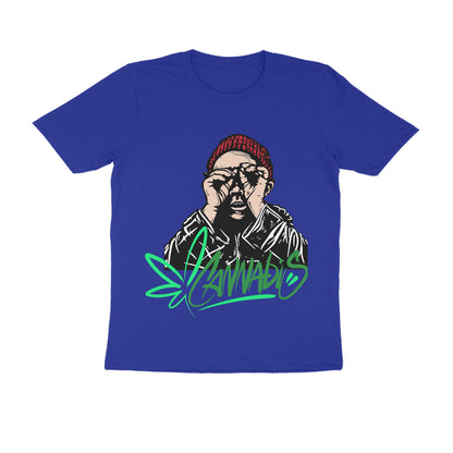 Round Neck Half-Sleeves - Cannabis T-Shirt