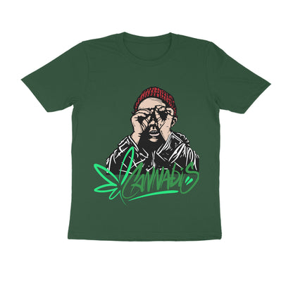 Round Neck Half-Sleeves - Cannabis T-Shirt