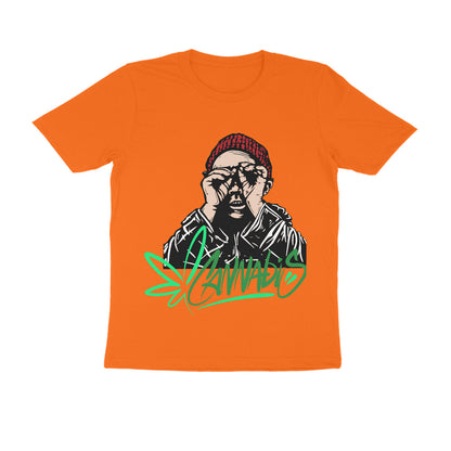 Round Neck Half-Sleeves - Cannabis T-Shirt